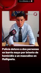 Policía detuvo a dos personas en barrio mayo por intento de homicidio a un masculino en Malligasta.