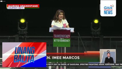 Sen. Imee Marcos, binatikos sina PBBM at First Lady dahil sa paggamit umano ng ilegal na droga | Unang Balita