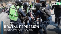 Lo que grabaron nuestras cámaras no lo puden callar. Brutal represión en una manifestación pacífica