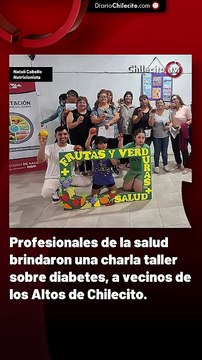Profesionales de la salud brindaron una charla taller sobre diabetes, a vecinos de los Altos de Chilecito.