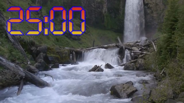 TDAH 25 minutes Relax Timer river sound / Estudar 25:00