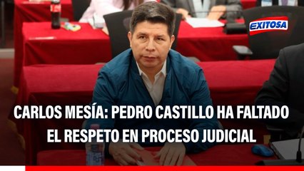 Pedro Castillo ha faltado el respeto durante proceso por 'Golpe de Estado', señala expdte. del TC