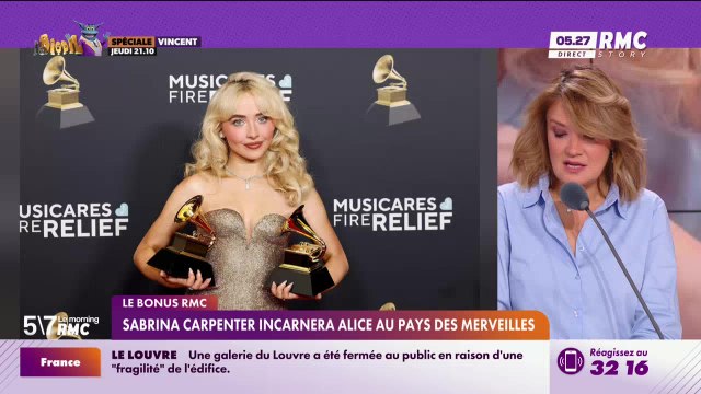 Le bonus RMC : Sabrina Carpenter incarnera Alice au pays des merveilles - 18/11