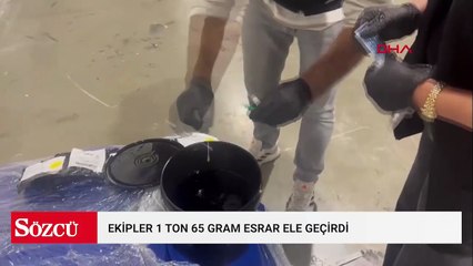 Ticaret Bakanlığı: Gümrükler Muhafaza Ekipleri, 1 ton 65 kilogram esrar ele geçirdi
