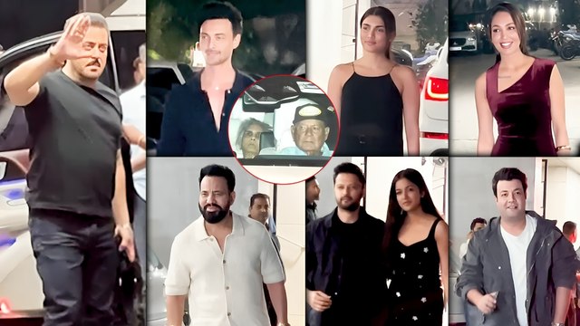Salman Khan, Alizeh Agnihotri, Aayush Sharma & Others Spotted At Sohail Khan House Yt Ganesh