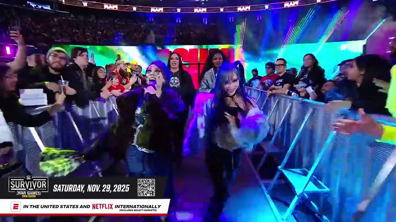 WWE RAW 17 NOVEMBER 2025 CHARLOTTE FLAIR & ALEXA BLISS VS RHEA RIPLEY & IYO SKY FULL MATCH