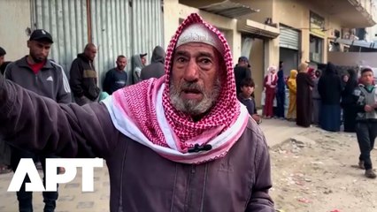 Waiting in Line for Survival: Gaza Residents Endure Long Queues for Bag of Bread | APT