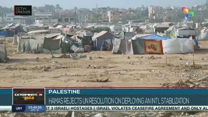 PALESTINE l Hamas rejects UN resolution on deploying an stabilization force in Gaza