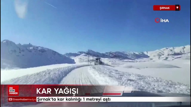 Şırnak'ta kar kalınlığı 1 metreyi aştı