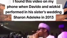 TBT to when Wizkid graced Davido’s sister wedding with his presence in 2013