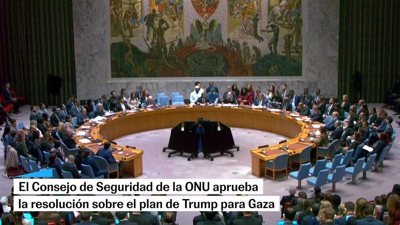 El Consejo de Seguridad de la ONU aprueba la resolución sobre el plan de Trump para Gaza: "Es otro paso significativo para una Gaza estable"