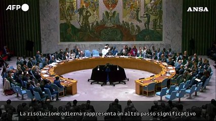 Il Consiglio Sicurezza dell'Onu vota a favore del piano di Trump per Gaza, si' a una forza internazionale