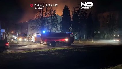 Un ataque con drones rusos en Dnipro deja varios heridos y provoca daños en edificios