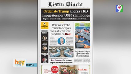 Titulares prensa dominicana martes 18 de noviembre 2025 | Hoy Mismo