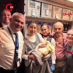 THY uçağında doğum heyecanı