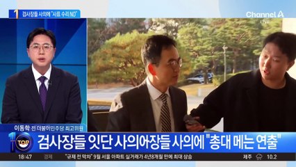 검사장들 잇단 사의에…與 “사표 수리 말고 징계해야”