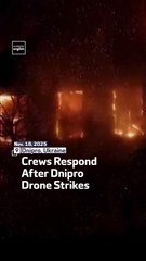 Crews Respond After Dnipro Drone Strikes