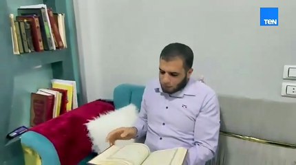 بعد صعوده للتصفيات النهائية في مسابقة دولة التلاوة.. الطالب محمد سامي سليمان طالب كلية القرآن الكريم
