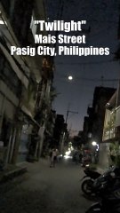 Twilight on Mais Street in Pasig City in the Philippines