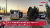 Belediye otobüsünde cinayet! Eşinin gözü önünde öldü