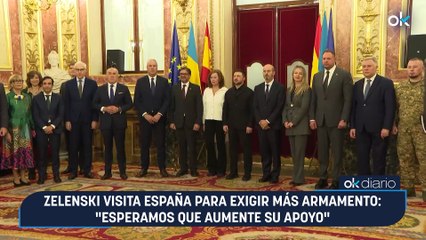 Zelenski visita España para exigir más armamento: "Esperamos que aumente su apoyo"