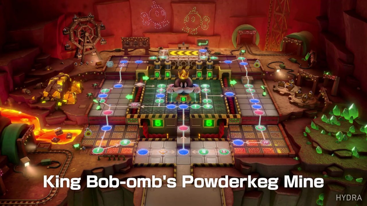 SUPER MARIO PARTY Gameplay Walkthrough Part 2 - KING BOB-OMB'S POWDERKEG MINE (Nintendo Switch)