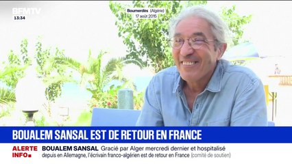 Gracié par l'Algérie, Boualem Sansal est de retour en France