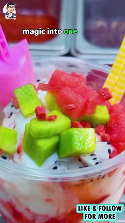 Illegal-Looking Street Desserts 🍨🔥 Viral Dessert Compilation  Caption: These street desserts look unreal — perfectly layered, colourful and totally satisfying to watch. Follow Craftly for more viral food clips!  #streetdesserts #viralfood #dessertart  F