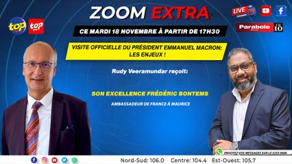 ZOOM EXTRA: Rudy Veeramundar reçoit: Son Excellence Frédéric Bontems