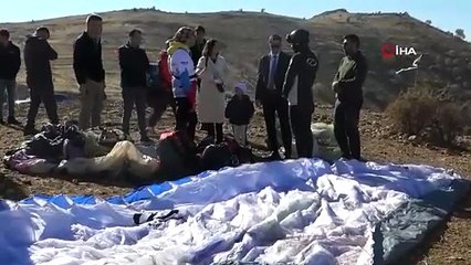 Kaymakam Öztaş, yamaç paraşütüyle Gercüş semalarını turladı
