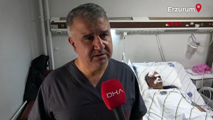 Hayvan otlatırken ayı saldırdı!