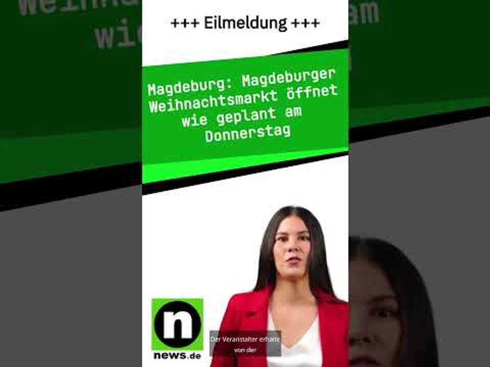 Magdeburger Weihnachtsmarkt öffnet wie geplant am Donnerstag