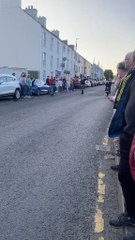 It must be July! ❤️🤍💙 Mass pipe band in Castlederg. 18/7/25....  #castlederg #marching #beauty