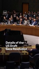 Details of the US Draft Gaza Resolution