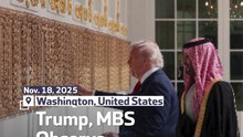 Trump, MBS Observe Presidential Walk of Fame