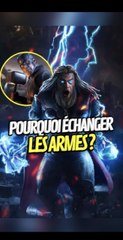 Pourquoi Thor échange les armes ? #thor #strormbreaker #captainamerica #avengersendgame #onregardequoi