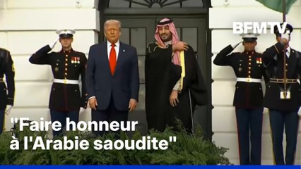 Le prince héritier saoudien Mohammed ben Salmane reçu avec les honneurs par Donald Trump
