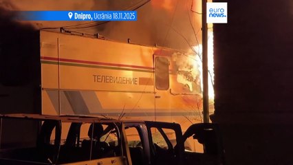 Drones russos atacam redação de emissora pública ucraniana em Dnipro