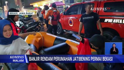 Banjir 1 Meter Rendam Perumahan Jatibening Permai Bekasi, 3 Perahu Disiagakan Evakuasi Warga