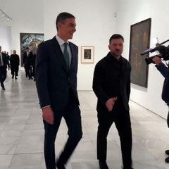 Pedro Sánchez y Zelenski visitan el 'Guernica' en el Museo Reina Sofía