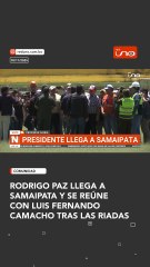 Rodrigo Paz llegó a Santa Cruz y se dirige a Samaipata para supervisar la situación tras el desastre de las riadas