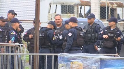 Operativo de seguridad en el estadio Rommel Fernández