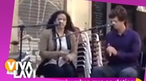 Viralizan video de Rosalía cantando en la calle hace 14 años
