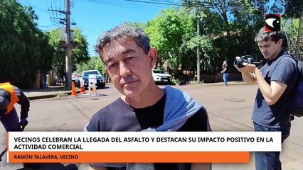 Vecinos celebran la llegada del asfalto y destacan su impacto positivo en la actividad comercial