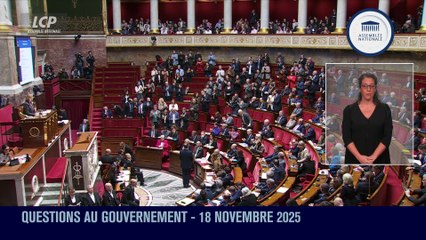 Questions au Gouvernement - Questions au Gouvernement du mardi 18 novembre 2025