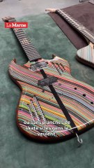 Seine-et-Marne : avec de simples skateboards, ce luthier crée des guitares uniques