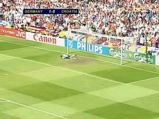 Euro 1996  Germany vs Croatia (1/4 finals) English commentary