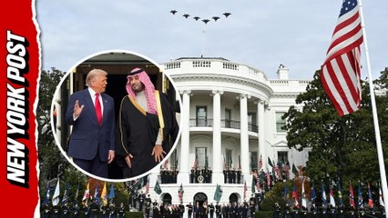 Fighter jets fly over White House in welcoming ceremony for Saudi Crown Prince Mohammed bin Salman