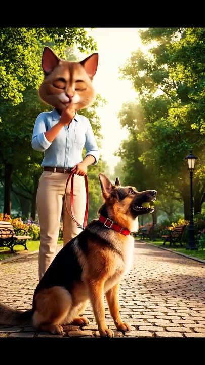 Adorable Cat Walking Her Dog — You Won’t Stop Smiling at This Pet Duo!