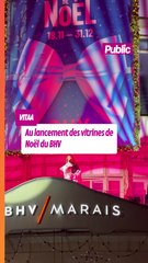 Vitaa au lancement des vitrines de Noël du BHV